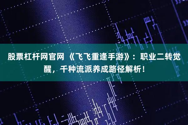 股票杠杆网官网 《飞飞重逢手游》:职业二转觉醒,千种流派养成路径解析!